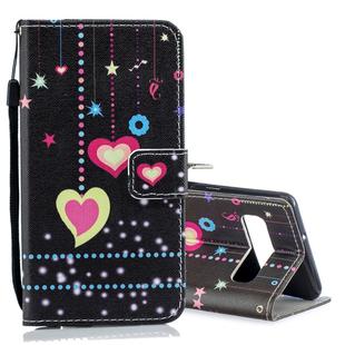 Colored Heart Pattern Horizontal Flip Leather Case for Galaxy S10 5G, with Holder & Card Slots & Wallet