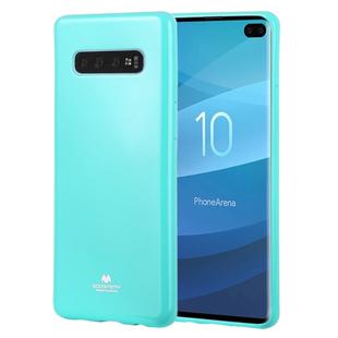 GOOSPERY PEARL JELLY TPU Anti-fall and Scratch Case for Galaxy S10+ (Mint Green)