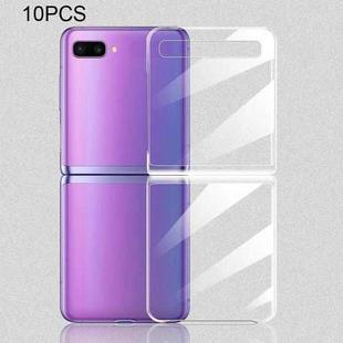 10 PCS for Galaxy Z Flip Shockproof Full Coverage PC Transparent Case (Transparent)