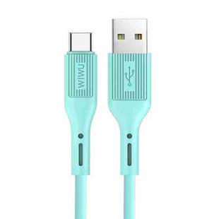 WIWU G50 1.2m 2.4A USB to Type-C/USB-C Charging Cable(Mint Green)