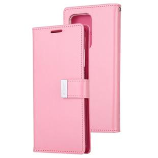GOOSPERY RICH DIARY For Galaxy S20 Ultra PU + TPU Crazy Horse Texture Horizontal Flip Leather Case, with Card Slots & Wallet & Photo frame(Pink)