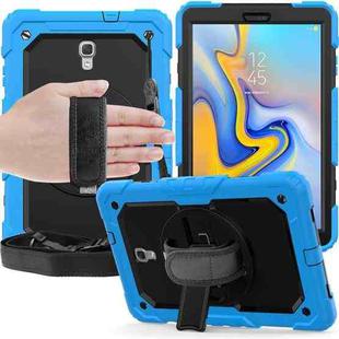 Shockproof Colorful Silica Gel + PC Protective Case for Galaxy Tab A 10.5 T590, with Holder & Shoulder Strap & Hand Strap & Pen Slot(Baby Blue)