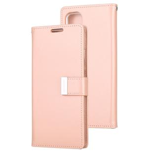 GOOSPERY RICH DIARY For Galaxy S20+ PU + TPU Crazy Horse Texture Horizontal Flip Leather Case, with Card Slots & Wallet & Photo frame (Rose Gold)