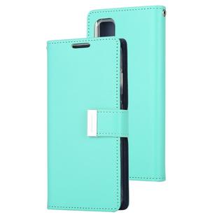 GOOSPERY RICH DIARY For Galaxy S20 PU + TPU Crazy Horse Texture Horizontal Flip Leather Case, with Card Slots & Wallet & Photo frame (Mint Green)