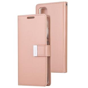 GOOSPERY RICH DIARY For Galaxy S20 PU + TPU Crazy Horse Texture Horizontal Flip Leather Case, with Card Slots & Wallet & Photo frame (Rose Gold)