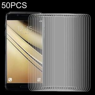 50 PCS 9H 2.5D Tempered Glass Film for Galaxy C7 (2017)