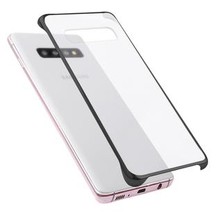 Ultra-thin Transparent Plating PC Protestive Back Case for Galaxy S10+ (Black)