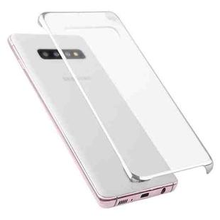 Ultra-thin Transparent Plating PC Protestive Back Case for Galaxy S10+ (Silver)