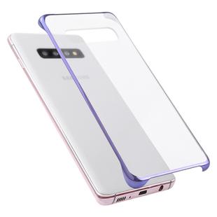 Ultra-thin Transparent Plating PC Protestive Back Case for Galaxy S10 (Purple)