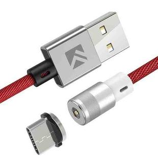 FLOVEME 1m 2A Output 360 Degrees Casual USB to USB-C / Type-C Magnetic Charging Cable, Built-in Blue LED Indicator(Red)