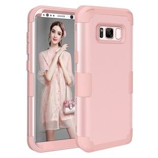 For Galaxy S8 + / G955 Dropproof 3 in 1 Silicone sleeve for mobile phone(Pink)