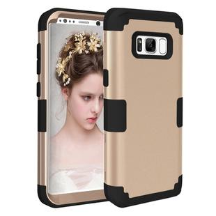 For Galaxy S8 + / G955 Dropproof 3 in 1 Silicone sleeve for mobile phone(Gold)