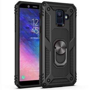 Armor Shockproof TPU + PC Protective Case for Galaxy A6 (2018), with 360 Degree Rotation Holder (Black)