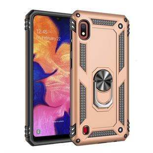 Armor Shockproof TPU + PC Protective Case for Galaxy A10, with 360 Degree Rotation Holder (Gold)