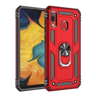 Armor Shockproof TPU + PC Protective Case for Galaxy A30, with 360 Degree Rotation Holder (Red)