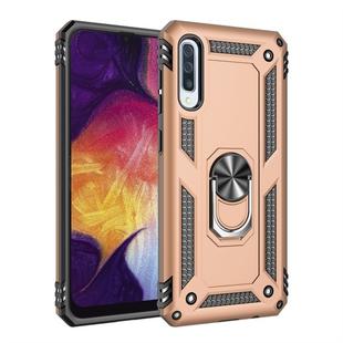 Armor Shockproof TPU + PC Protective Case for Galaxy A50, with 360 Degree Rotation Holder (Gold)