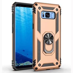 Armor Shockproof TPU + PC Protective Case for Galaxy S8, with 360 Degree Rotation Holder(Gold)