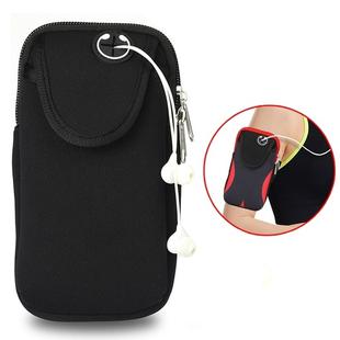 Multi-functional Sports Armband Waterproof Phone Bag for 5 Inch Screen Phone, Size: M(Black)