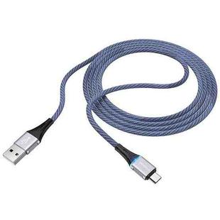 Borofone BU25 1.2m 2.4A USB to Micro USB Glory Charging Data Cable(Blue)