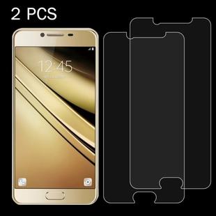 2 PCS For Galaxy C5 / C500 0.26mm 9H Surface Hardness 2.5D Explosion-proof Tempered Glass Screen Film