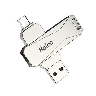 Netac U381 32GB Micro USB + USB 3.0 360 Degrees Rotation Zinc Alloy Flash Drive OTG U Disk