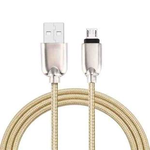1M Woven Style Metal Head 108 Copper Cores Micro USB to USB Data Sync Charging Cable, For Samsung, HTC, Sony, Huawei, Xiaomi, Meizu and other Android Devices with Micro USB Port(Gold)