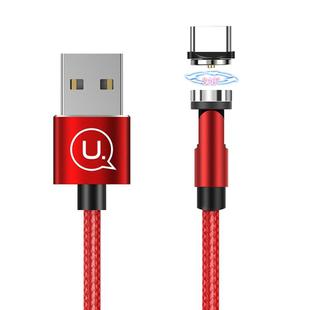 USAMS US-SJ473 U59 2.4A Type-C / USB-C Rotating Aluminum Alloy Magnetic Charging Cable, Length:1m (Red)