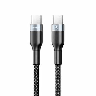 REMAX RC-010 1m 3A Type-C to USB-C / Type-C 18W PD Fast Charging Data Cable(Black)