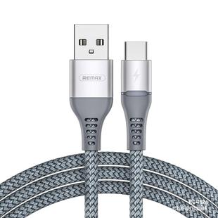 REMAX RC-152A 1m 2.4A USB to USB-C / Type-C Colorful Breathing Data Cable (Silver)