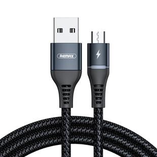 REMAX RC-152M 1m 2.4A USB to Micro USB Colorful Breathing Data Cable (Black)