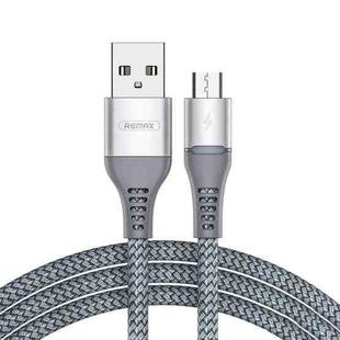 REMAX RC-152M 1m 2.4A USB to Micro USB Colorful Breathing Data Cable (Silver)