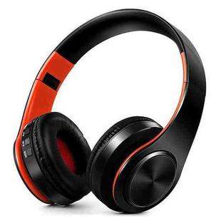 LPT660 Wireless Folding Sports Stereo Music Bluetooth Phones Earphones Support TF Card (Orange)