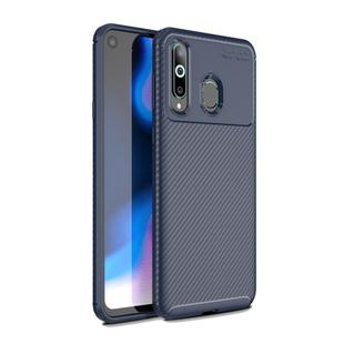 Carbon Fiber Texture Shockproof TPU Case for Galaxy A8s (Blue)