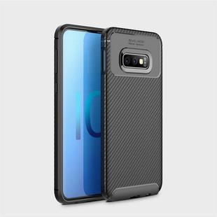 Carbon Fiber Texture Shockproof TPU Case for Galaxy S10e(Black)