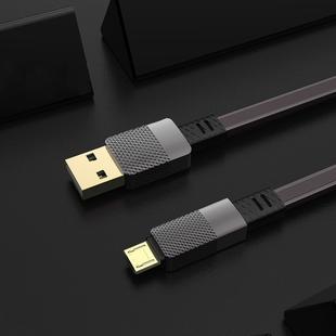 JOYROOM S-M360 Star Series 3A USB to Micro Drawbench Flat Data Cable, Length: 1m(Tarnish)