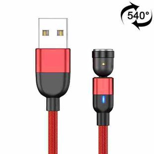 1m 3A Output USB 540 Degree Rotating Magnetic Data Sync Charging Cable, No Charging Head (Red)