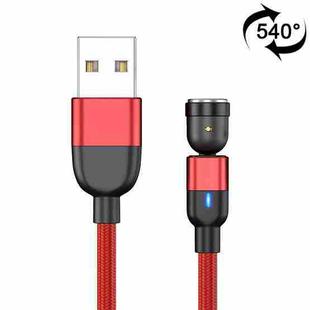 2m 3A Output USB 540 Degree Rotating Magnetic Data Sync Charging Cable, No Charging Head (Red)