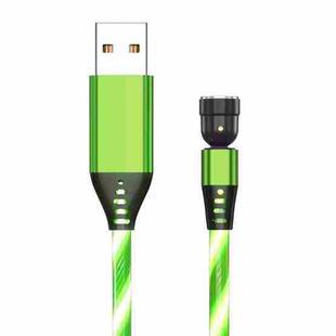 2.4A 540 Degree Bendable Streamer Magnetic Data Cable without Magnetic Head, Cable Length: 1m (Green)