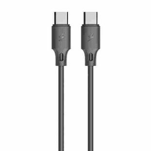 WK WDC-106 3A Type-C / USB-C to Type-C / USB-C Full Speed Charging Data Cable, Length: 1m (Black)