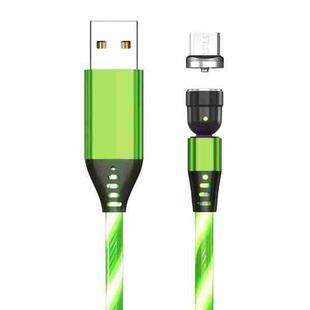 2.4A USB to Micro USB 540 Degree Bendable Streamer Magnetic Data Cable, Cable Length: 1m (Green)