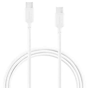 MOMAX DC16W 3A USB-C / Type-C to USB-C / Type-C Charging Transmission Data Cable, Cable Length: 1m(White)