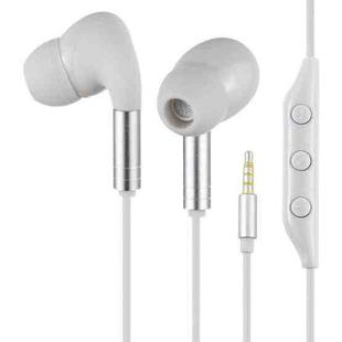 520 3.5mm Plug In-ear Wired Wire-control Earphone with Silicone Earplugs, Cable Length: 1.2m(Silver)