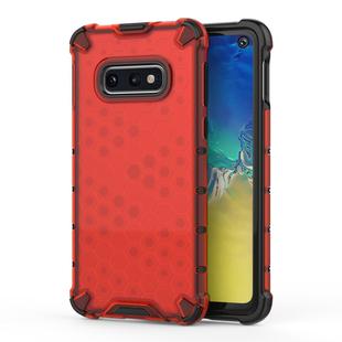 Shockproof Honeycomb PC + TPU Case for Galaxy S10e (Red)