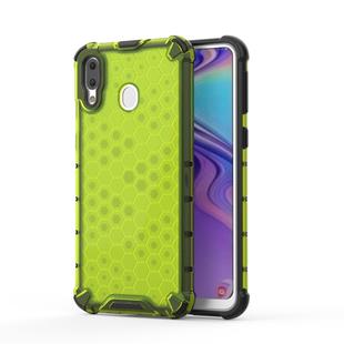 Shockproof Honeycomb PC + TPU Case for Galaxy M20 (Green)