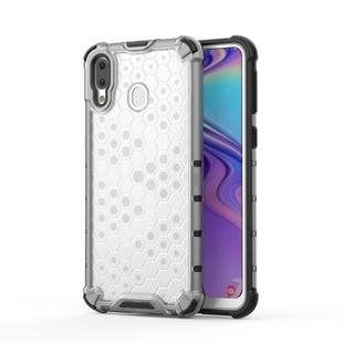 Shockproof Honeycomb PC + TPU Case for Galaxy M20 (Grey)