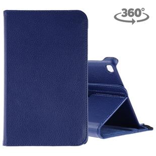 Litchi Texture Horizontal Flip 360 Degrees Rotation Leather Case for Galaxy Tab A 8 (2019) / P200 / P205, with Holder (Dark Blue)