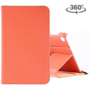 Litchi Texture Horizontal Flip 360 Degrees Rotation Leather Case for Galaxy Tab A 8 (2019) / P200 / P205, with Holder (Orange)