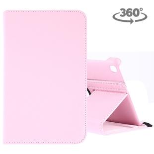 Litchi Texture Horizontal Flip 360 Degrees Rotation Leather Case for Galaxy Tab A 8 (2019) / P200 / P205, with Holder (Pink)