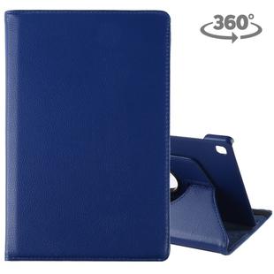 Litchi Texture Horizontal Flip 360 Degrees Rotation Leather Case for Galaxy Tab S5e 10.5 T720 / T725, with Holder (Dark Blue)
