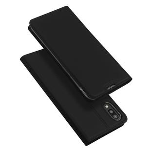 DUX DUCIS Skin Pro Series Horizontal Flip PU + TPU Leather Case for Galaxy M10, with Holder & Card Slots (Black)